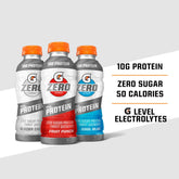 Zero Sugar with Protein Variety Pack, 10G Whey Protein Sports Drink, 16.9 Oz, 12 Pack Bottles